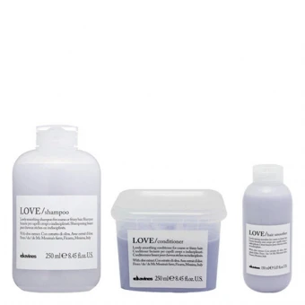 Davines Essential Haircare Love Smooth Set (Shampoo 250 Ml + Condiotioner 250 Ml + Hair Smoother 150 Ml)